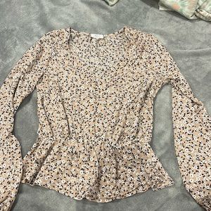 Sienna Sky Boutique Long Sleeve Floral Blouse